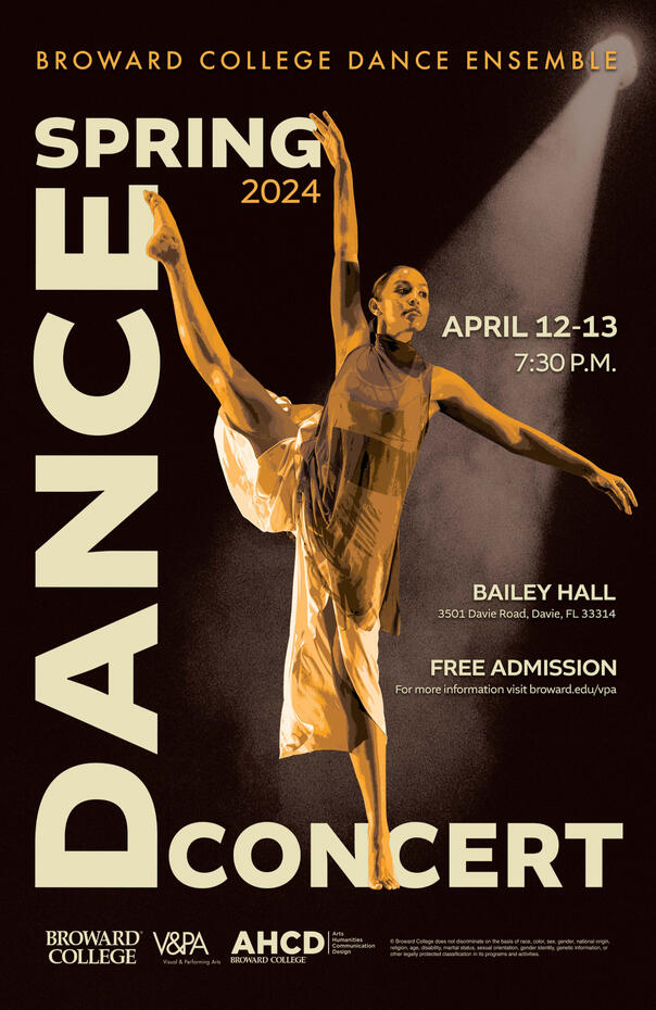 Poster, program, and social media graphics for BC's 2024 Spring Dance Concert.
